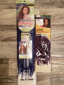 2 Packs Of Twist Extensions Janet Collection 24in Mambo Blue Kinky