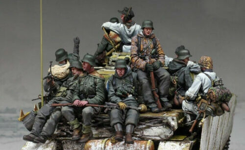 1/35 resin model WWII German 13 soldiers Tank Crew Big Set Unassembled Unpainted - Afbeelding 1 van 6