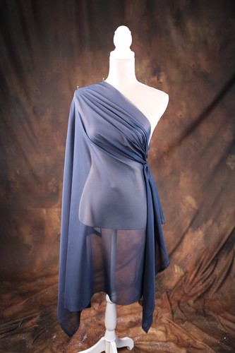 Navy Hi Multi Chiffon Fabric - 60" Wide Sheer Fabric Soft and Matte 1245 - Picture 10 of 27