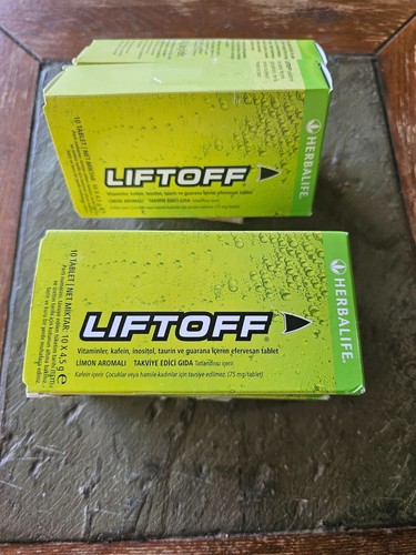 2 PACKS Herbal Life LiftOff Lemon Lime Effervescent Tablet Vitamins 10 Capsul - Picture 3 of 4