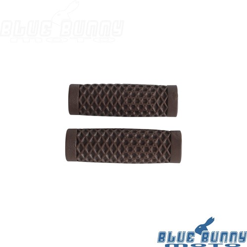 Brown Rubber Hand Grips Cover Non-slip Handgrips For 1" Handlebar Harley Chopper - Picture 5 of 7