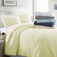 Kaycie Gray So Soft Collection Premium 3 Piece Quilted Coverlet Set