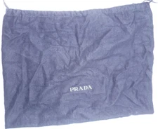 Prada Drawstring Dust Bag Navy Blue Flannel, 17"x13"