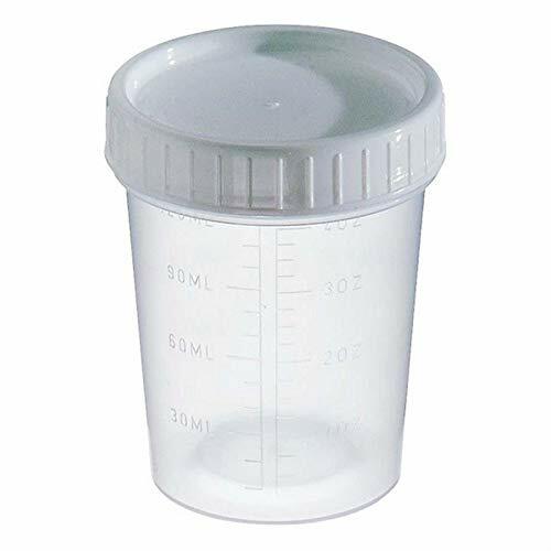 Tazas de muestras tapas superiores a tornillo gris, 4 oz/120cc con graduaciones (Paquete de 12) - Imagen 2 de 2