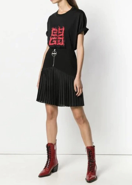 GIVENCHY Black Zipper Front Skirt In Black size 34 $1,370 | eBay