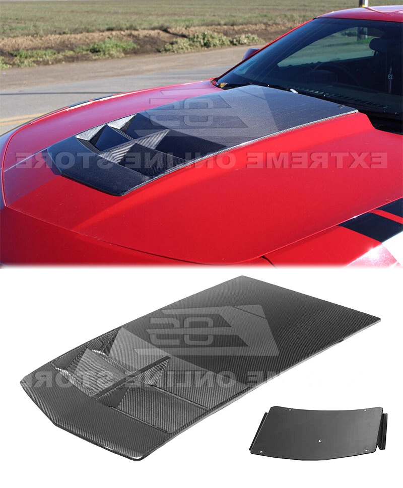 CARBON FIBER Hood Vent For 10 15 Chevrolet Camaro ZL1 TL1 Style