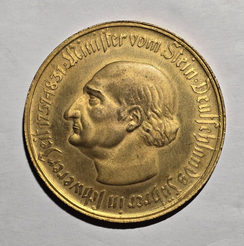 1923 Germany 10000 Mark Emergency Currency Notgeld Coin Prussian Westphalia - Picture 2 of 2