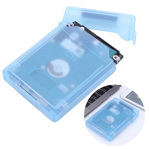 2,5 Zoll HDD SSD Schutzhülle Kunststoff Stoßfest Festplatte Disk Box (blau) - Bild 3 von 10