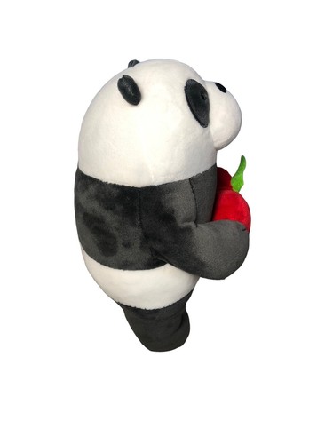 "Lindo juguete suave de peluche Miniso We Bare Bears dibujos animados NetWork CN Panda con manzana 8""" - Imagen 4 de 9