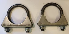 2-1/4 Heavy Duty Muffler Clamp (2 pc) GM Style 3/8 U BOLT MADE IN USA 57 mm