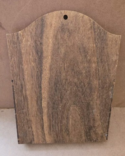 Rustic Wood Wall Mounted Magazine Rack Hanging Bathroom Mail Holder (12 in) - Picture 3 of 6