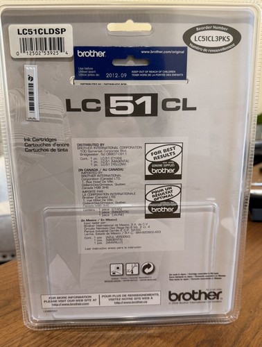BROTHER LC51CL 3 PIECE COLOR PACK, INK CYAN, MAGENTA, YELLOW - Picture 2 of 3