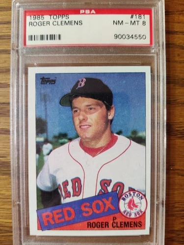 1985 Topps ROGER CLEMENS Rookie RC #181 PSA 8 NM-MT