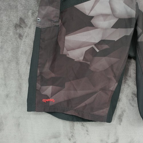 The North Face x REEF Cryptic Board Shorts Mens Medium Adjustable Black Gray - Picture 2 of 13