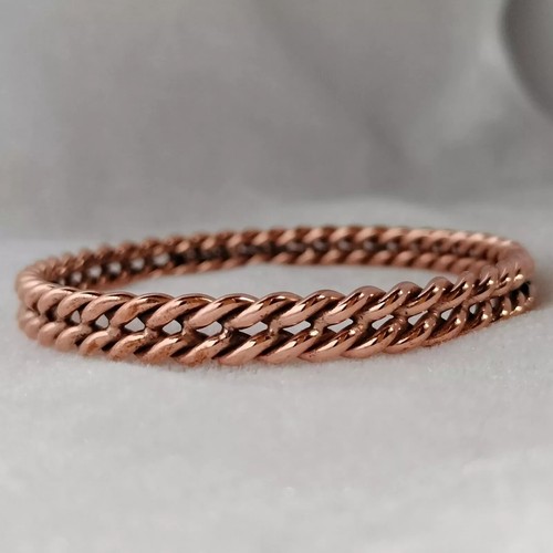 1 Pc Pure Copper Bangles, Women Bracelet Bangle, Healing Bangles, Tensor Twisted - Picture 4 of 5