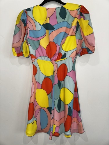 Mini Vestido Para Mujer Staud Milla en Caleidoscopio Cítrico Talla 00 $265 Conjunto Primavera - Imagen 4 de 8