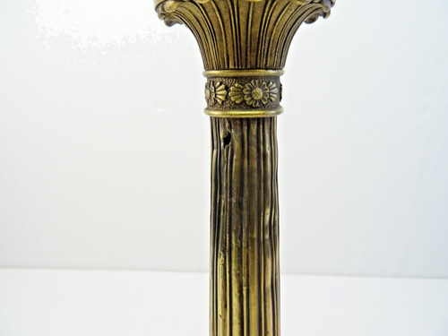 ALTES PAAR KERZENLEUCHTER KERZENSTÄNDER EMPIRE BRONZE CANDLESTICK LEUCHTER CANDELIERE - Bild 8 von 13