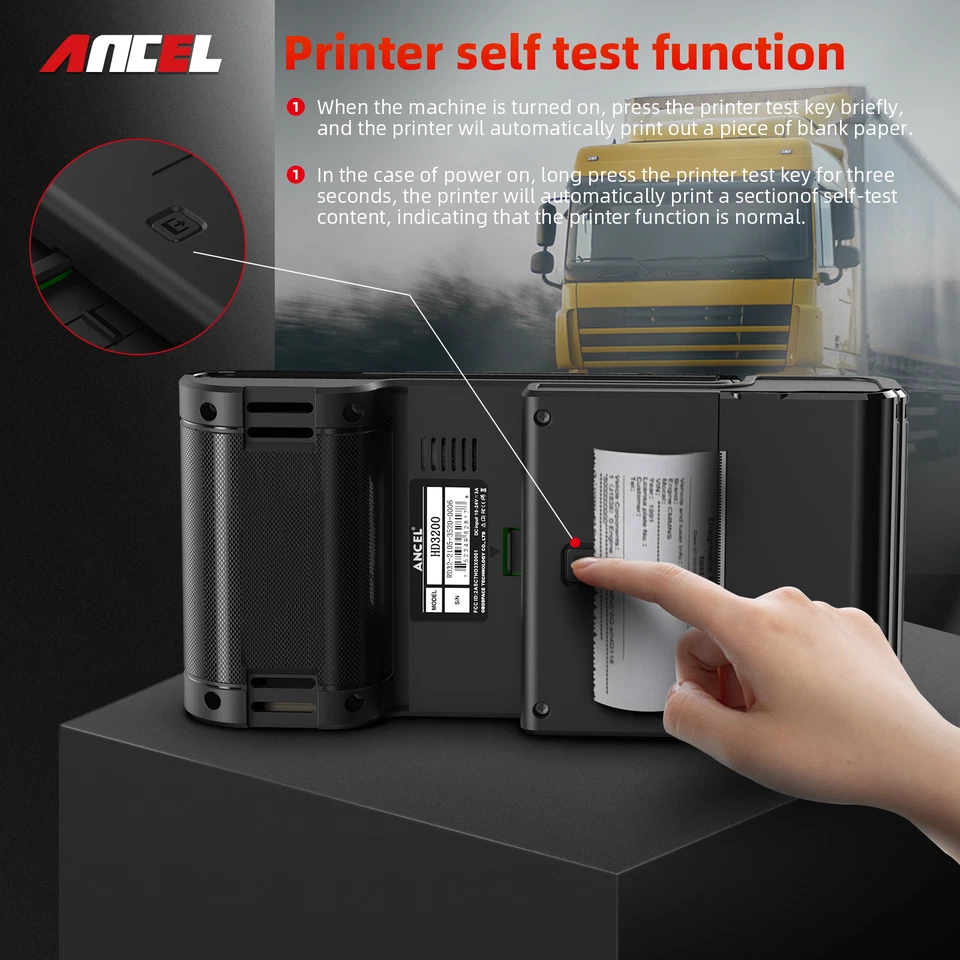ANCEL HD Series Exclusive Printer for HD3300 HD3400 HD3500 HD3600 Truck Scanner - Image 2 of 4