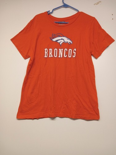 Denver Broncos NFL Women Tshirt Size 2XL Orange Broncos Spell Out Glitter - Picture 1 of 15