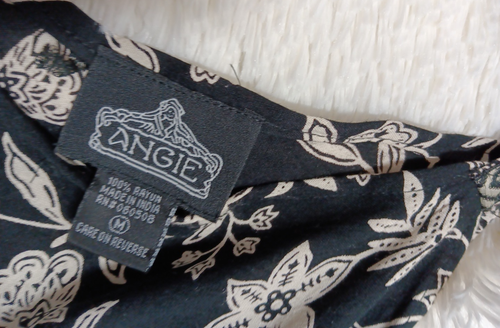 Angie Black and white Boho flower print Jumpsuit size M for woman - Picture 3 of 6