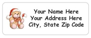 30 personalized christmas bear address labels 1 x 2 625 free usa