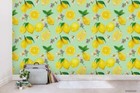 3D Hand Drawn Fruit Lemon Self-adhesive Removable Wallpaper Murals Wall