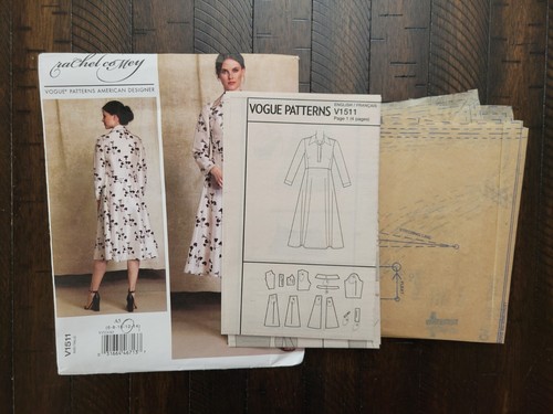 Patrón de Vestido Rachel Comey para Vogue Pullover #V1511 Talla 6-14 CORTE a 12 - Imagen 3 de 5