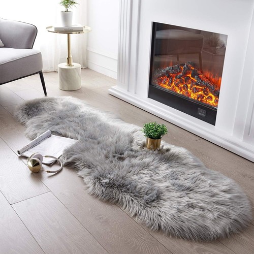 Extra Large Soft Fluffy Faux Fur Sheepskin Rug Warm Floor Carpet Mat Thick Decor - Picture 64 of 67