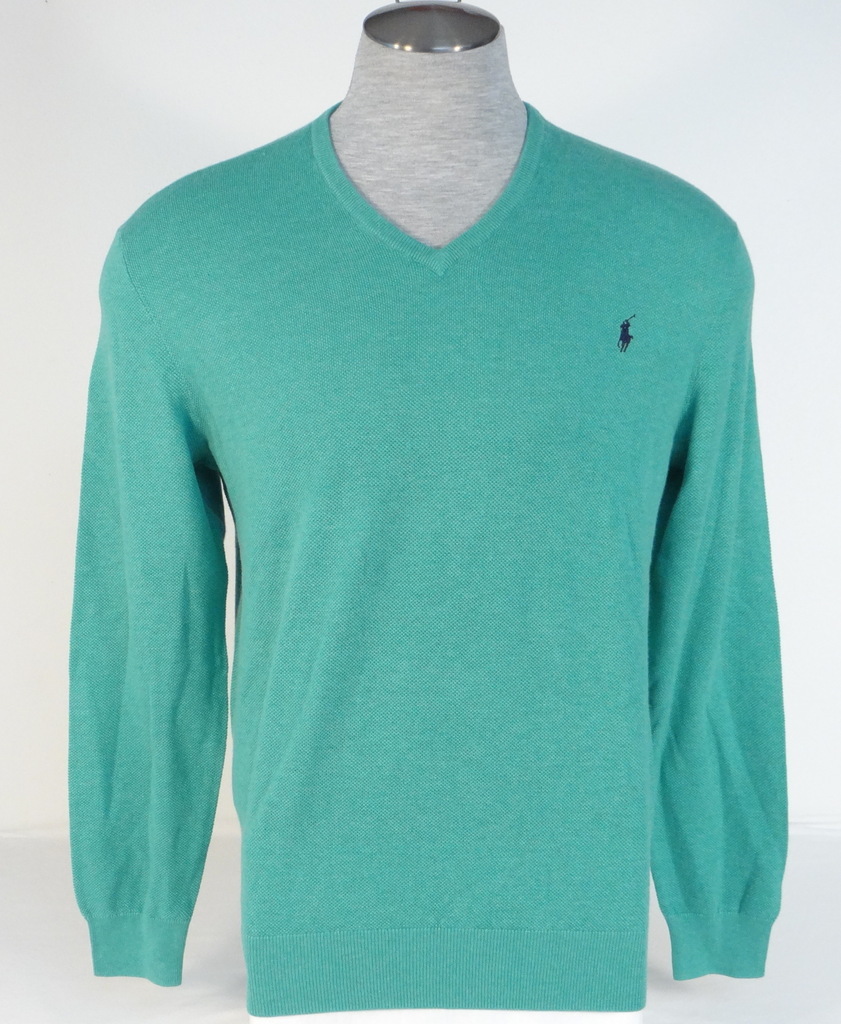 Polo Ralph Lauren Grün baumwolle & Cashmere V Neck schweißer Blau Polo Pony herren NWT Polo Ralph Lauren Grün baumwolle & Cashmere V Neck schweißer Blau Polo Pony herren NWT