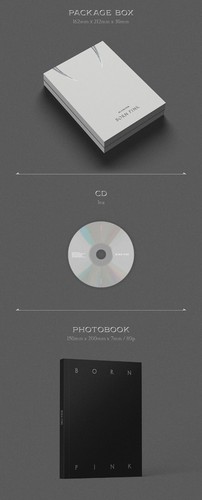 BLACKPINK 2nd Album BORN PINK BOX SET Ver. CD+Book+P.Card+Post+etc+F.Poster+Gift - Picture 8 of 21