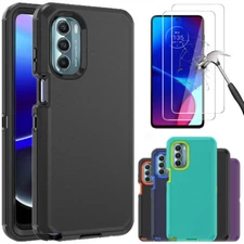 For Motorola Moto G Stylus 5G 2022 Case, Shockproof Armor Cover / Tempered Glass