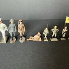 toy soldiers vintage Composition (8) Figures Small Scale