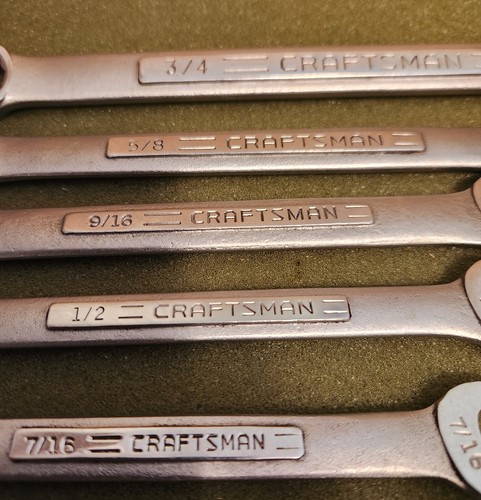 Craftsman 6 Piece Combination SAE Wrench Set 7/16"-3/4" VV Series USA - Lot 3175 - Bild 4 von 4