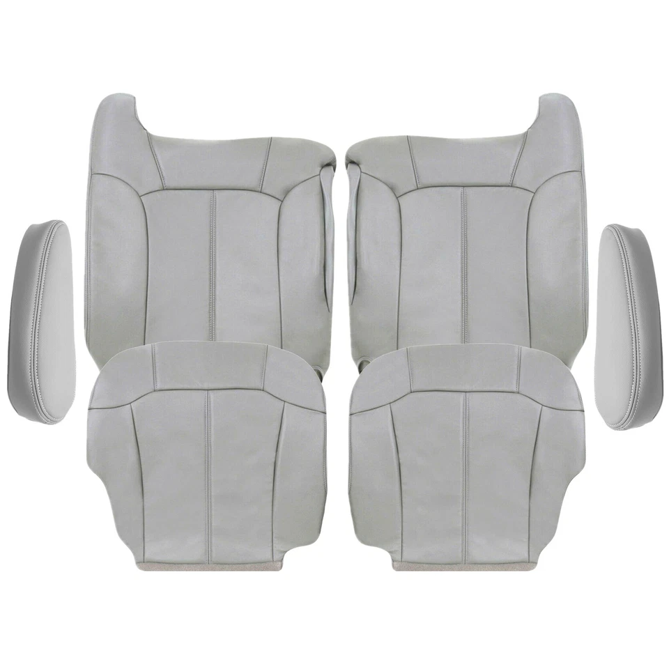 Cubierta de asiento delantero y reposabrazos gris para Chevy Silverado Tahoe 1999 2000 2001 2002 Foto 3 de 4