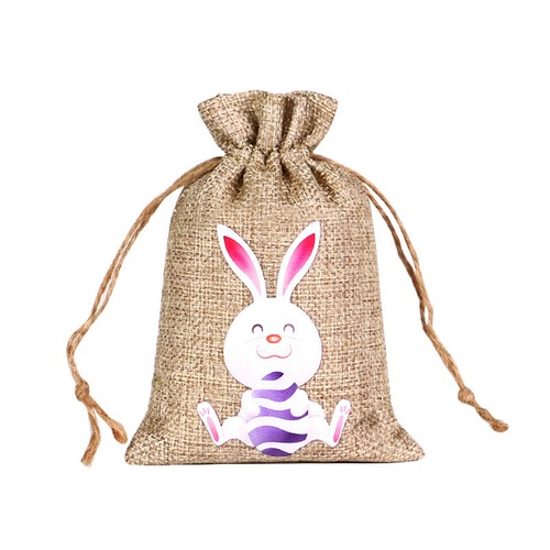 Bunny Gift Goody Bags DIY Craft Easter Burlap With Drawstring Jewelry Pouches - Picture 12 of 12
