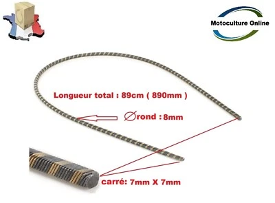 MOTOCULTURE ONLINE Axe flexible / Arbre de transmission d'entrainement pour débroussailleuse Dorsal