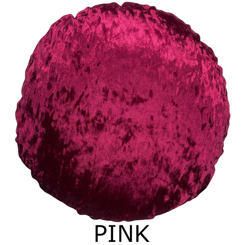 Premium Circle Crushed Velvet Cushion Cover Handmade Round Pillow Case Sofa Bed - Picture 11 of 17