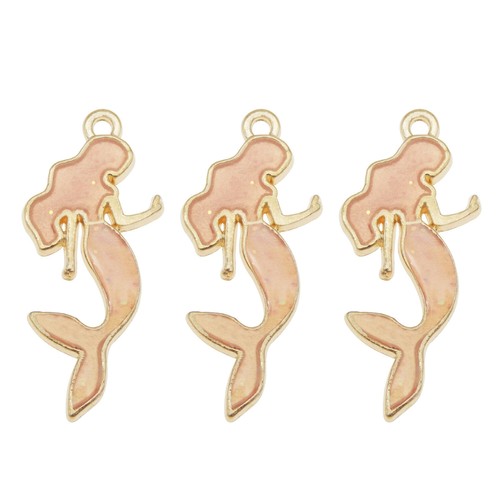20pcs Assorted Enamel Alloy Fairy Tale Mermaid Pendant Charms DIY Accessories - Picture 16 of 22