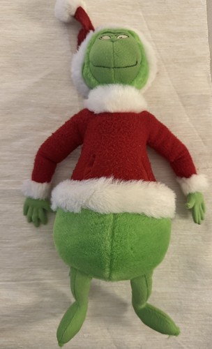 Dr Seuss The Grinch Stuffed Plush Toy 1998 Hallmark Christmas 16" In Santa Suit - Picture 4 of 7