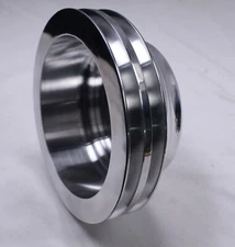 Aluminum Crankshaft Pulley 2 Groove LWP Long Water Pump for Chevy SBC 350 Crank