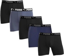 Puma Men's Microfiber Boxer Brief, 5-pack
