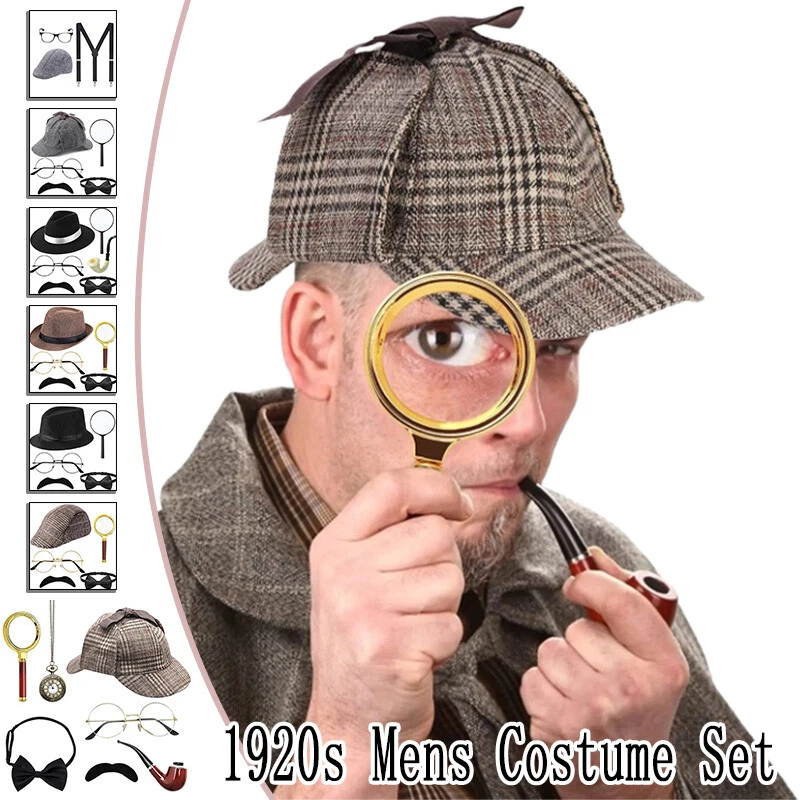 Disfraz de detective gángster Gatsby de la década de 1920 para hombre disfraces accesorios retro Foto 2 de 4