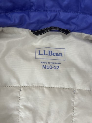 LL Bean Jacket Youth Purple Puffer Full Zip Synthetic Down jacket size M 10-12 - Picture 10 of 15