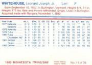 1983 Minnesota Twins Team Issue #15 Len Whitehouse - NM-MT - Picture 2 of 2