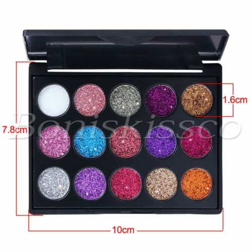 15 Colors Eyeshadow Palette Diamond Eye Shadow Shimmer Matte Cosmetic Makeup Kit - Picture 6 of 20