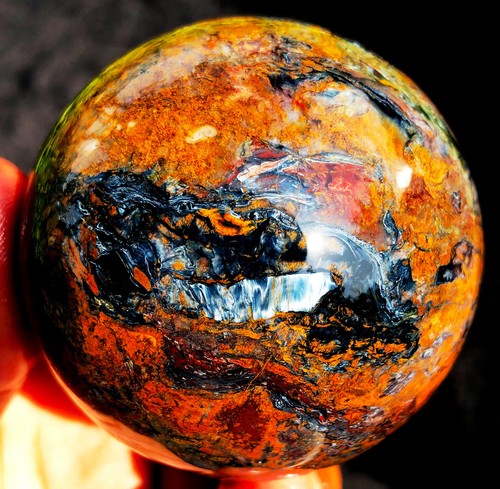 2.53"372.8g WOW! Natural Rare PIETERSITE CRYSTAL Sphere Ball Healing ie3333 - Picture 8 of 16