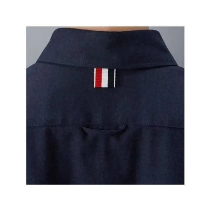 Abito Thom Browne a righe in flanella di cotone plissettato con bottoni 126775976