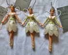 3 Gisela Graham Ballerina Fairy Christmas Tree Decorations 