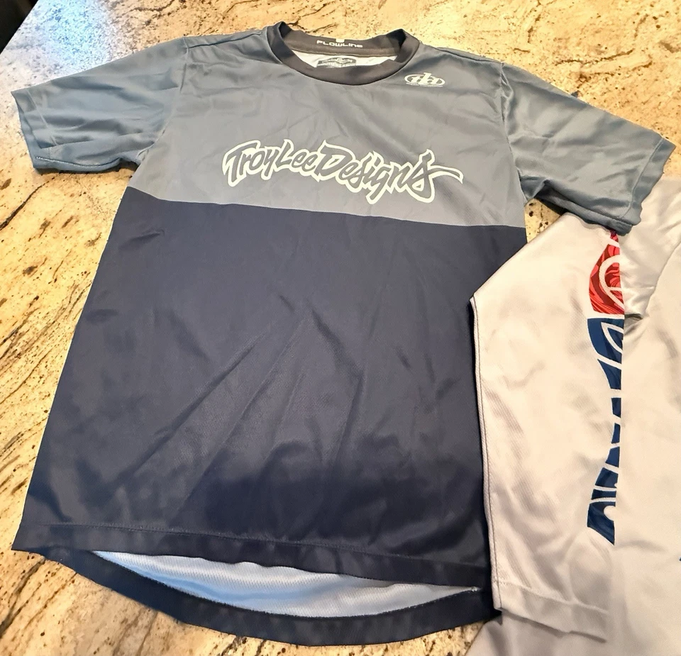 *2* Camisetas de bicicleta Troy Lee Designs TLD YOUTH XL manga larga y corta montaña Foto 3 de 4