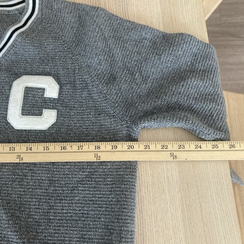 Todd Snyder Champion Gray Stripe Waffle Knit Reverse Weave Sweatshirt Sz Large - Picture 7 of 7
